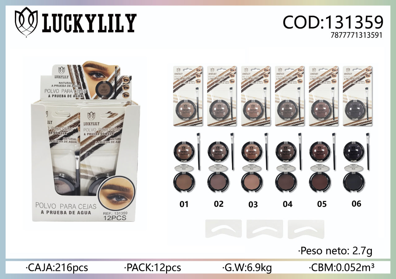 Polvo para cejas (12 pz)