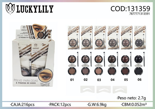 Polvo para cejas  (12 pz)