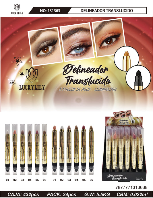 Delineador translucido waterproof (24pz)