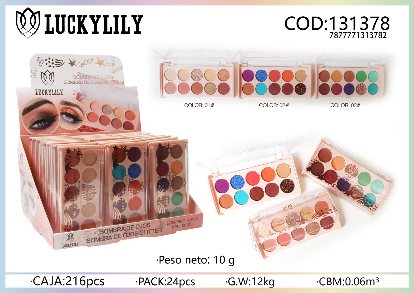 Paleta de sombras (12pz)