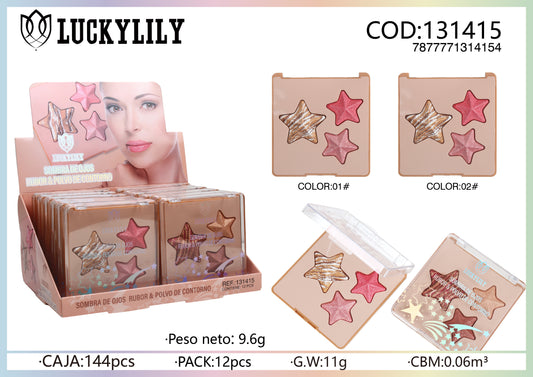 Sombras de ojosc+blush+contorno Star (12pz)