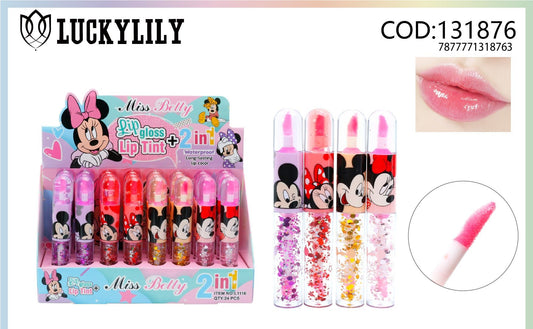 Brillo labial 2 en 1 (24pz)