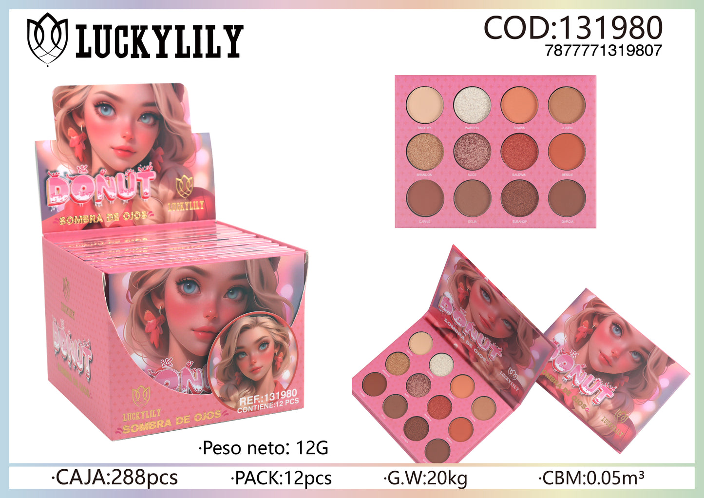 Sombra de ojos Donut (12pz)
