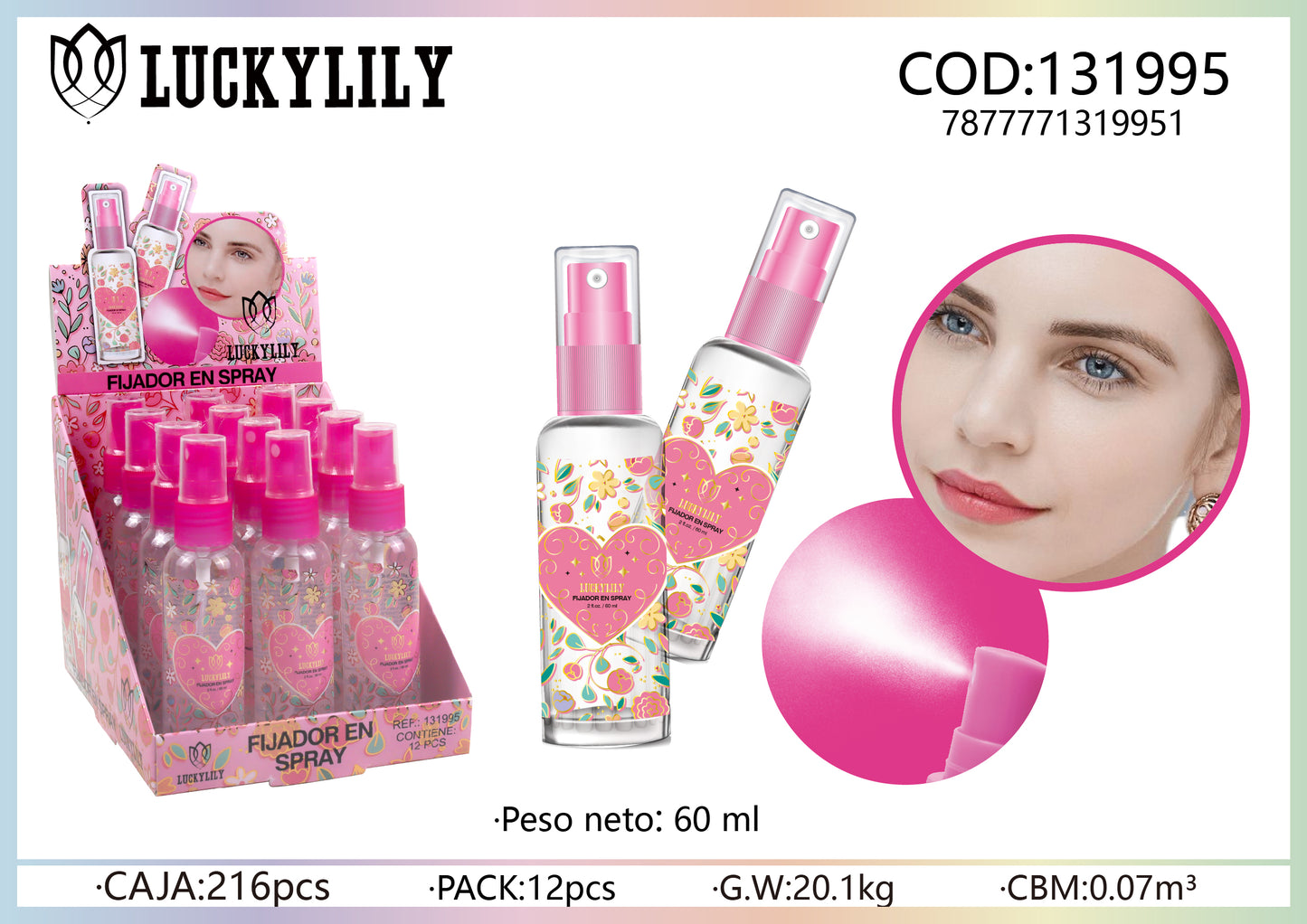 Fijador de maquillaje (12pz)