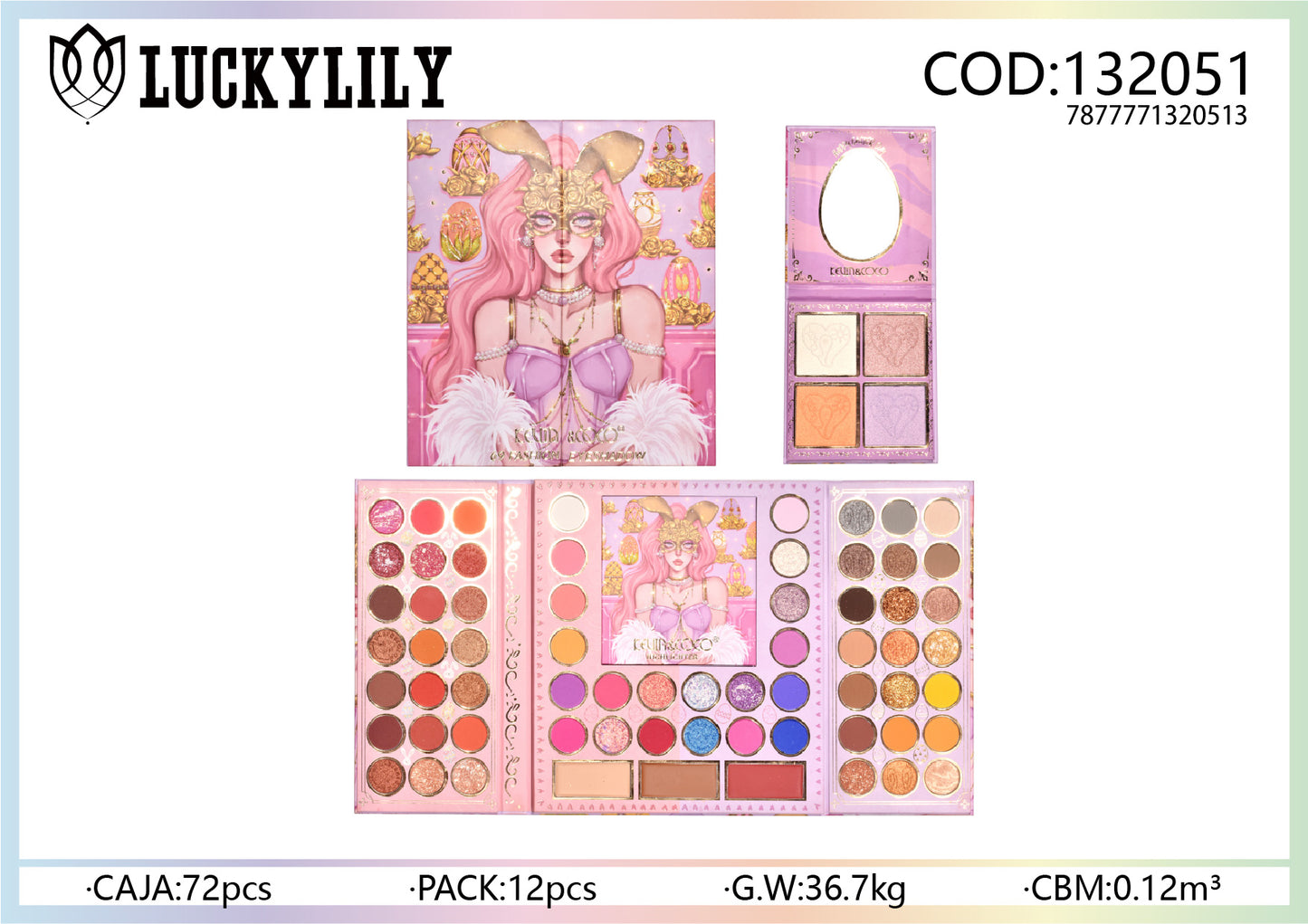 Sombras 69 colores Bunny Lady (6pz)
