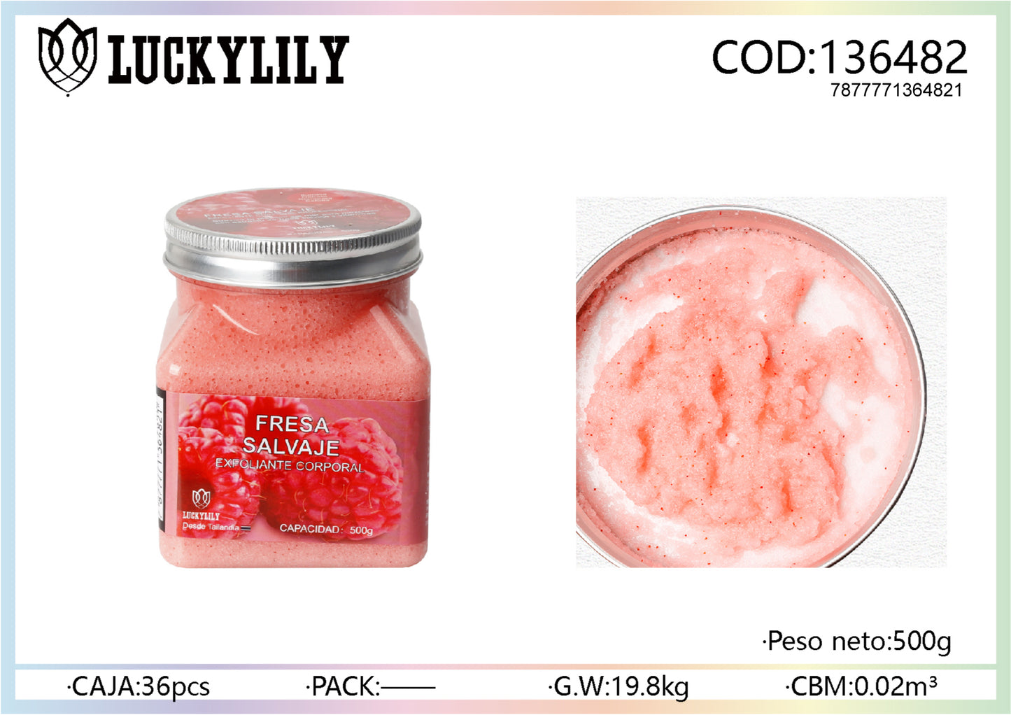 Exfoliante corporal de Fresa (12pz)