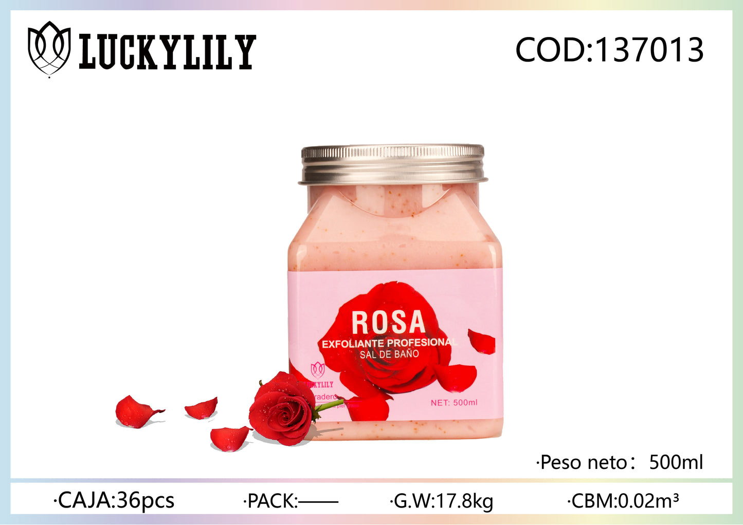 Exfoliante corporal de Rosa (12pz)
