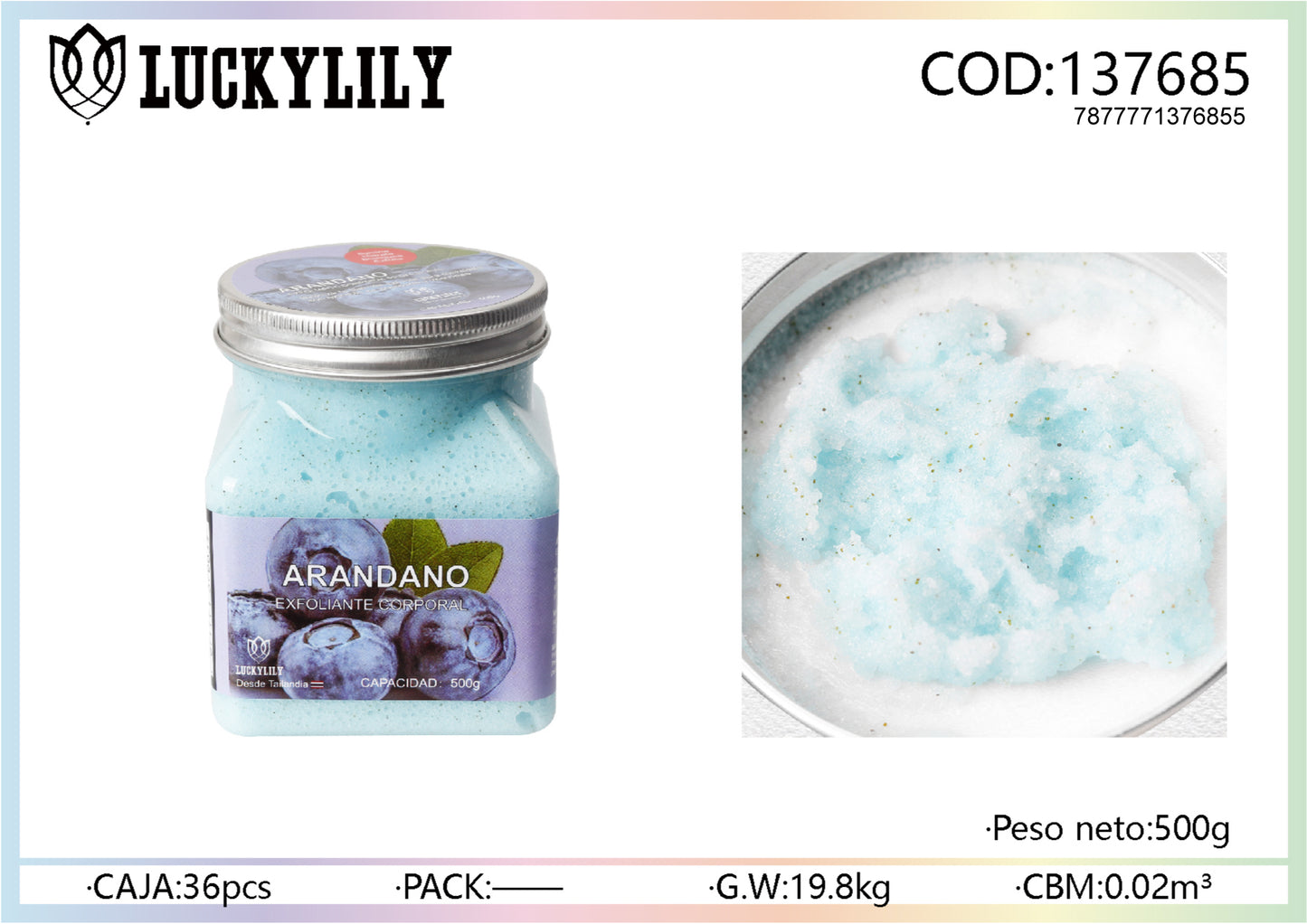 Exfoliante corporal de Arandano (12pz)
