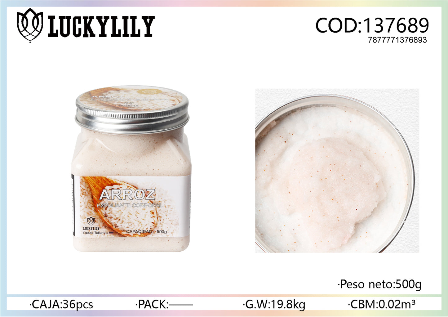 Exfoliante corporal de Arroz