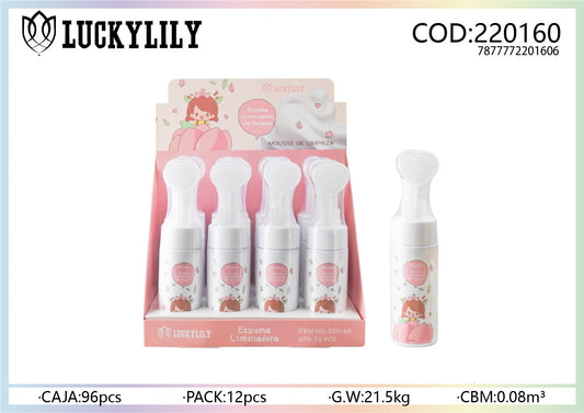 Limpiador facial espuma Durazno (12pz)