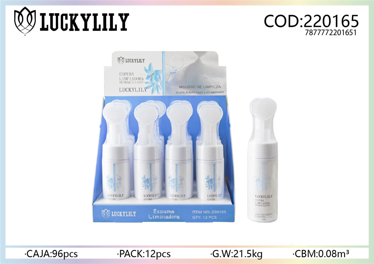 Limpiador facial espuma Flor de Lirio (12pz)