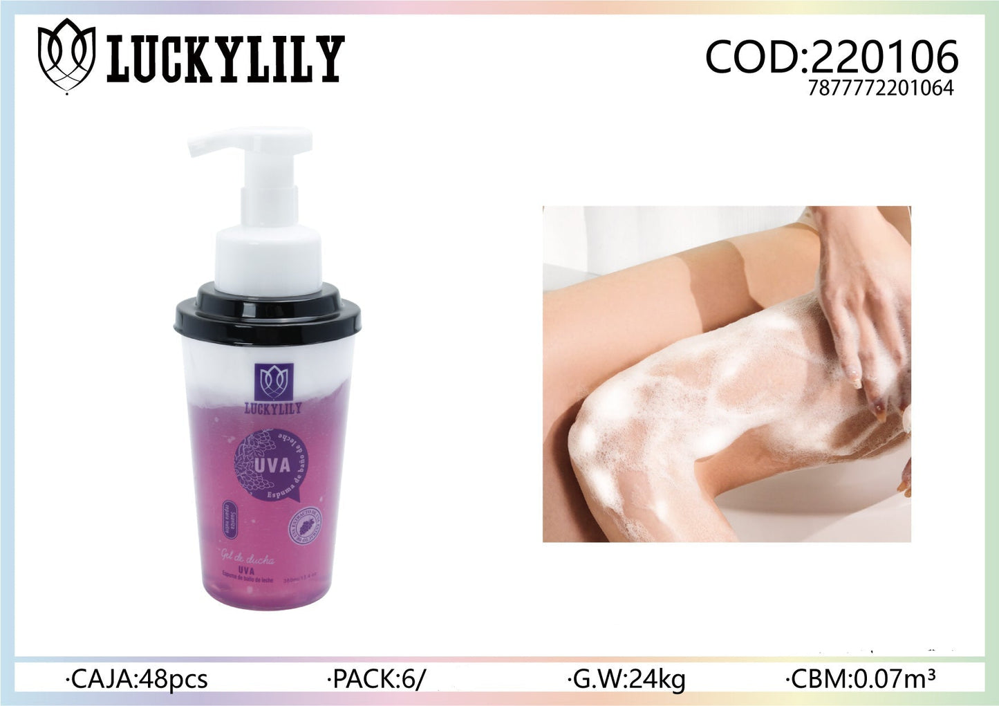 Espuma de Baño Uva (12pz)
