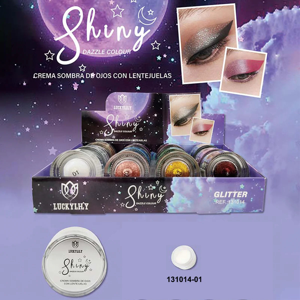 Sombra de Ojos en Crema con Brillo (24pz)