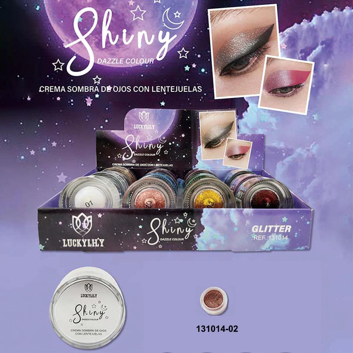 Sombra de Ojos en Crema con Brillo (24pz)