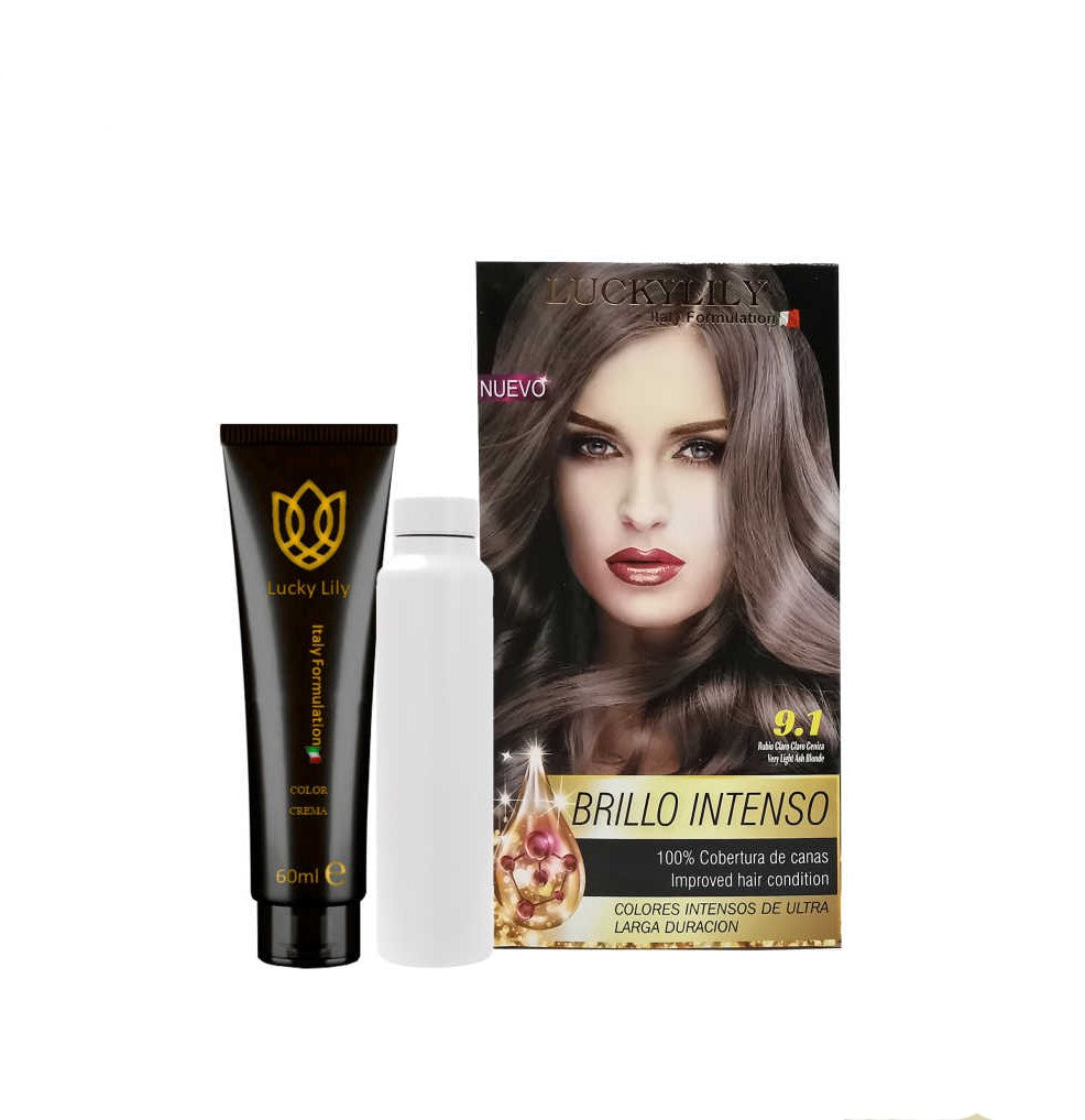 Tinte para el Cabello LuckyLily Brillo Intenso #9.1 (24pz)