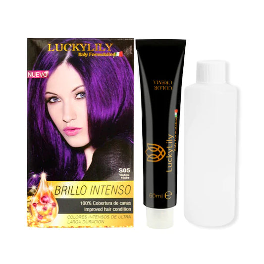 Tinte para el Cabello LuckyLily Brillo Intenso #05 Violeta (24pz)
