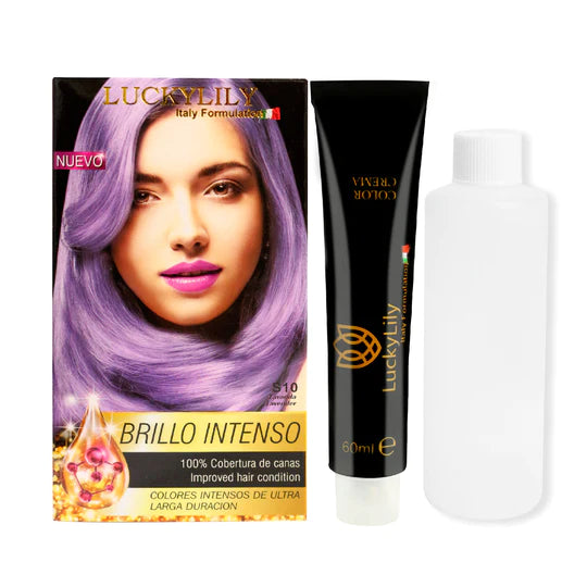 Tinte para el Cabello LuckyLily Brillo Intenso #10 Lavanda (24pz)