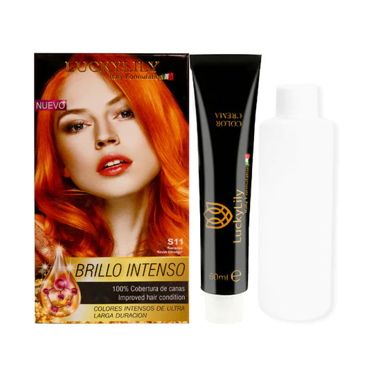 Tinte para el Cabello LuckyLily Brillo Intenso #11 Naranja (24pz)