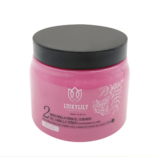 Mascarilla para el Cuidado del Cabello Teñido Rojo Paso 2 (12pz)