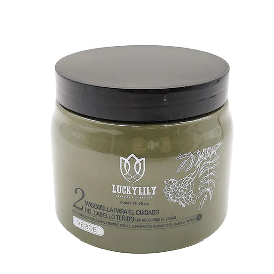Mascarilla para el Cuidado del Cabello Teñido - Verde Paso 2 (12pz)