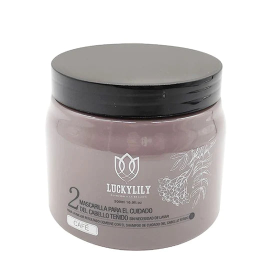 Mascarilla para el Cuidado del Cabello Teñido - Café Paso 2 (12pz)