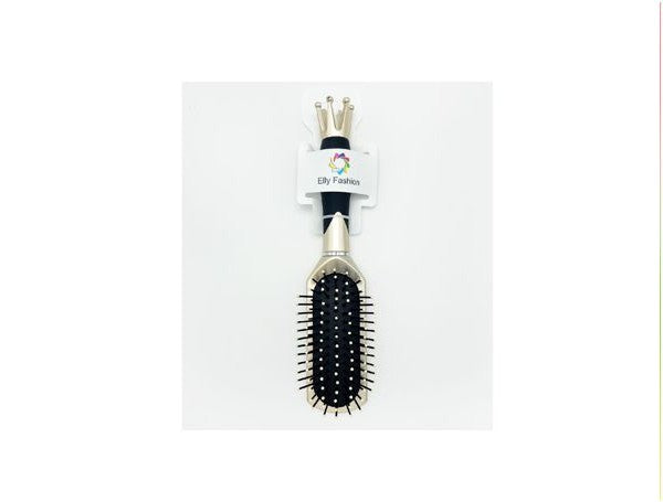 Cepillo Ovalado Dorado, con Mango de Corona Ergonómico.