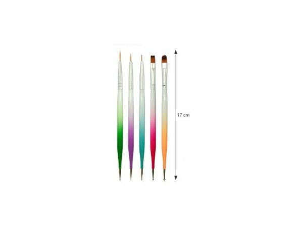 Kit de Pinceles Duo para Decoración de Uñas