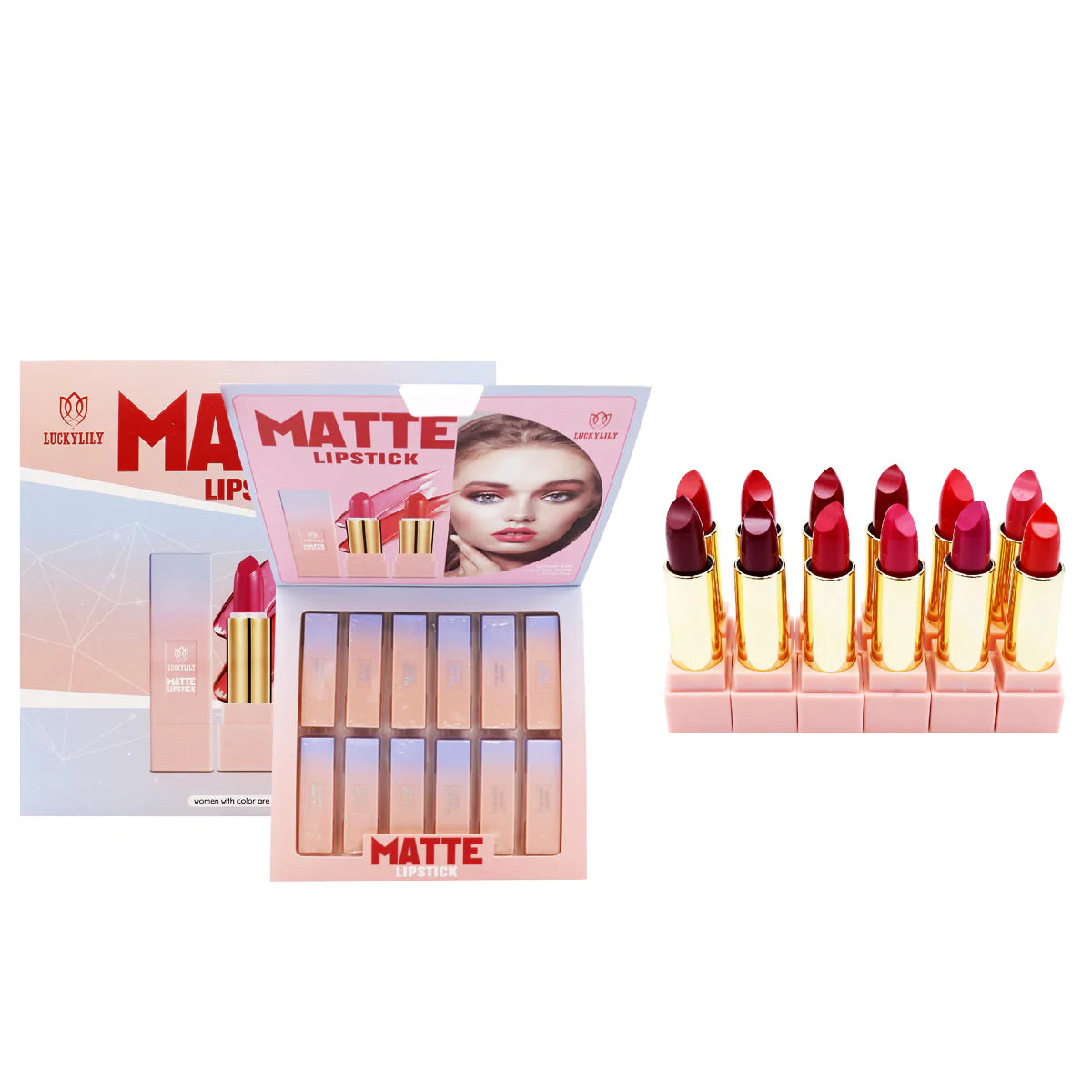 Lápiz Labial Matte (12 pz)