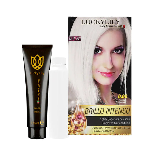 Tinte para el Cabello LuckyLily Brillo Intenso #0.00 Neutral (24pz)