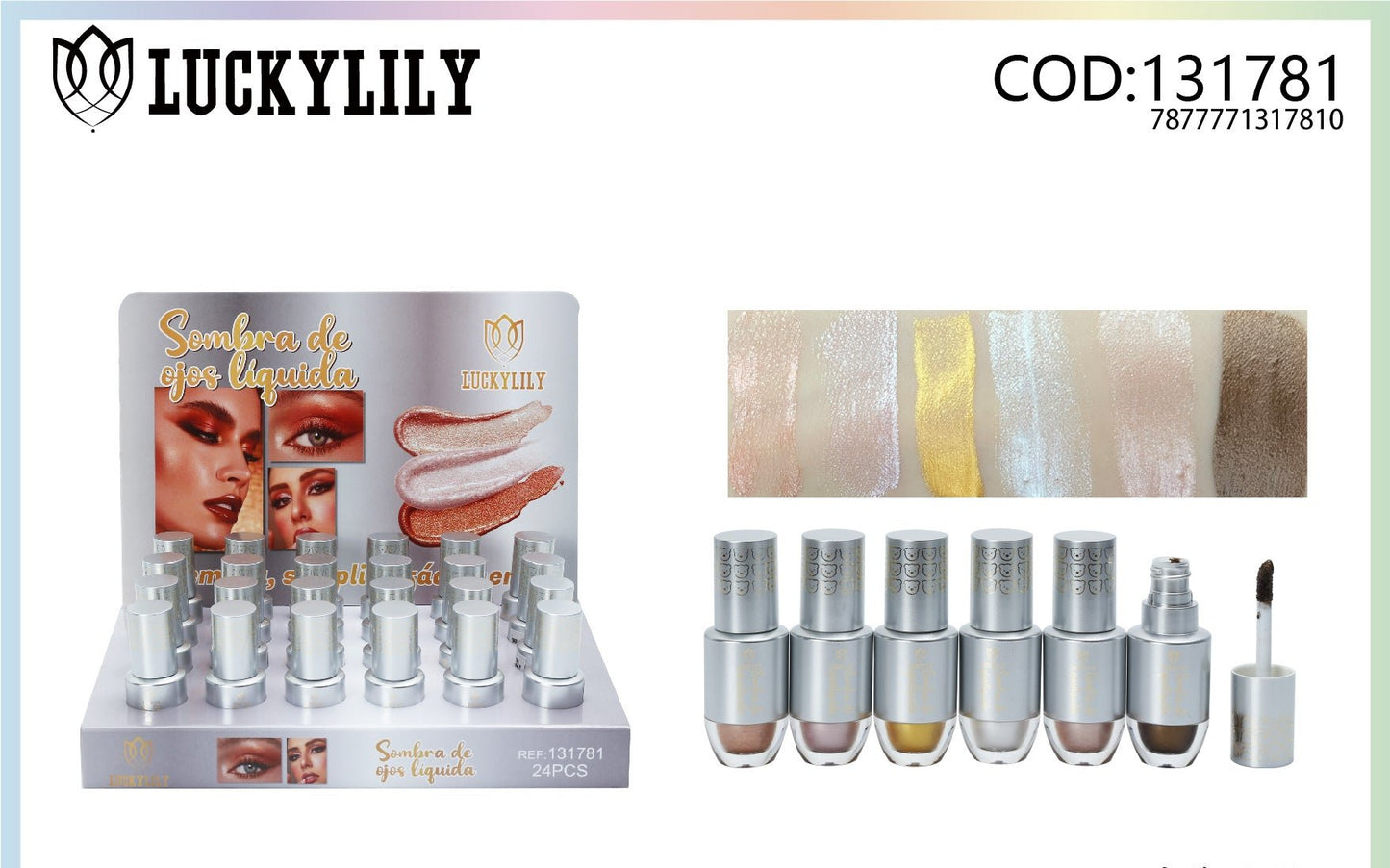 Sombra de ojos liquido ultrabrillante (24pz)
