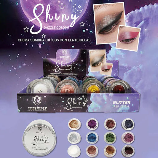 Sombra de Ojos en Crema con Brillo