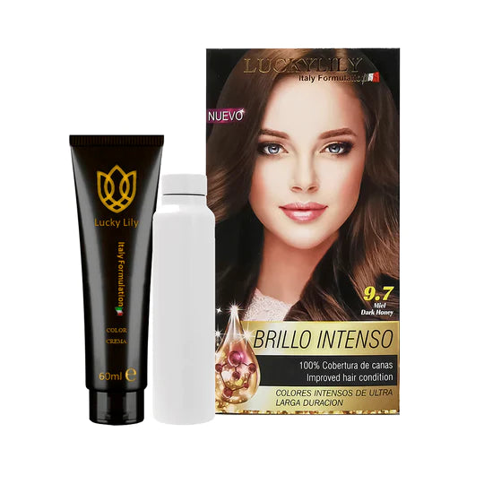 Tinte para el Cabello LuckyLily Brillo Intenso #9.7 Miel (24pz)