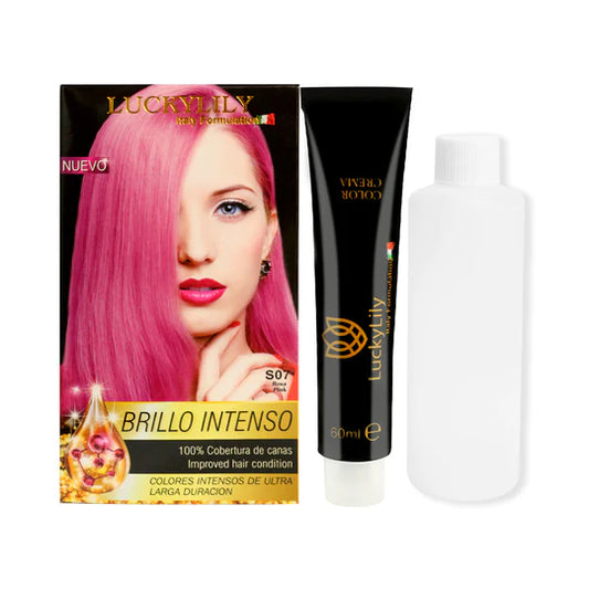 Tinte para el Cabello LuckyLily Brillo Intenso  #07 Rosa