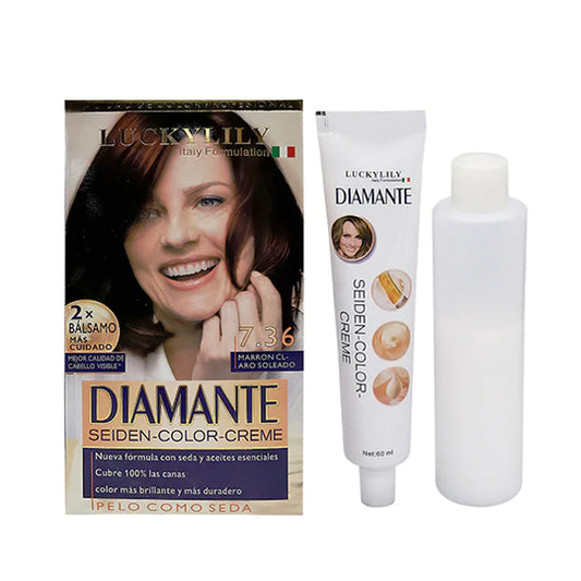 Tinte para el Cabello DIAMANTE #7.36 Marron Claro Soleado