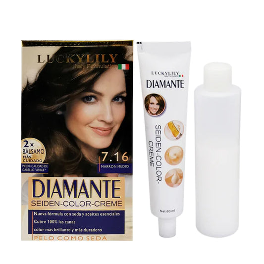 Tinte para el Cabello DIAMANTE #7.16 Marrón Medio