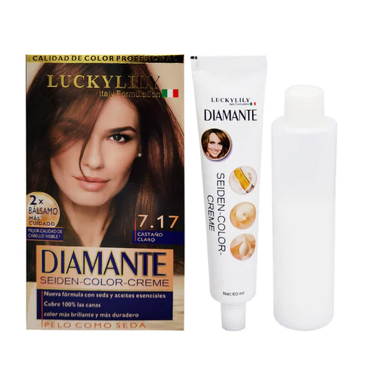 Tinte para el Cabello DIAMANTE #7.17 Castaño Claro