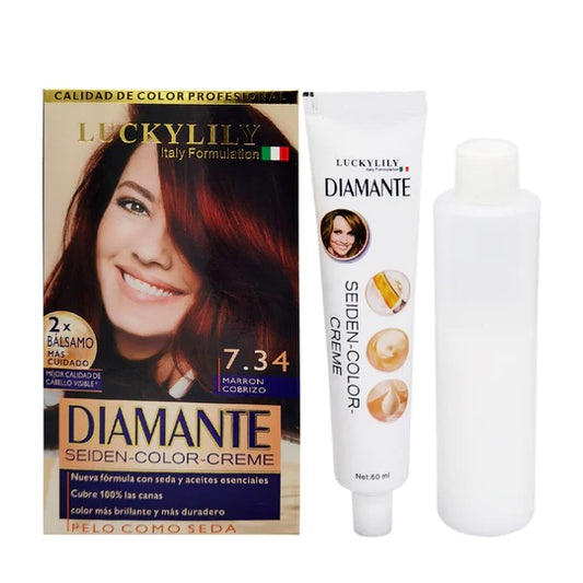 Tinte para el Cabello DIAMANTE  #7.34 Marrón Cobrizo