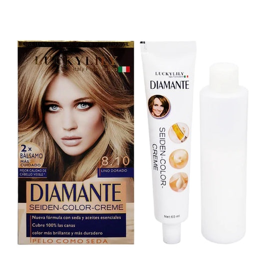 Tinte para el Cabello DIAMANTE  #8.10 Lino Dorado