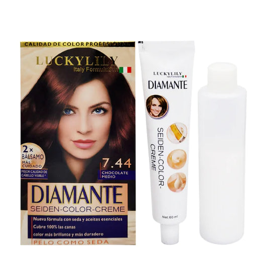 Tinte para el Cabello DIAMANTE #7.44 Chocolate Medio