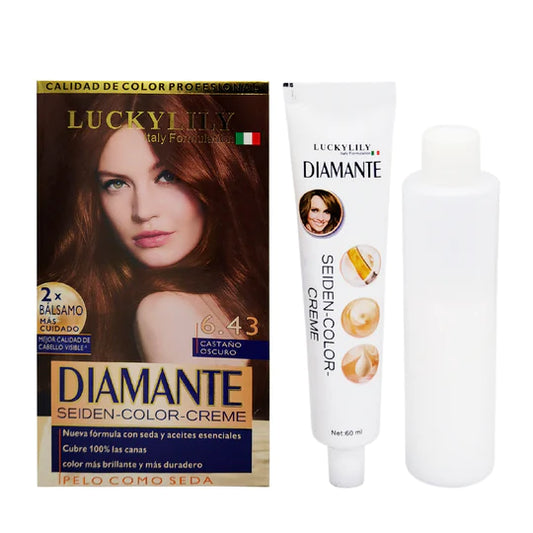 Tinte para el Cabello DIAMANTE #6.43 Castaño Oscuro