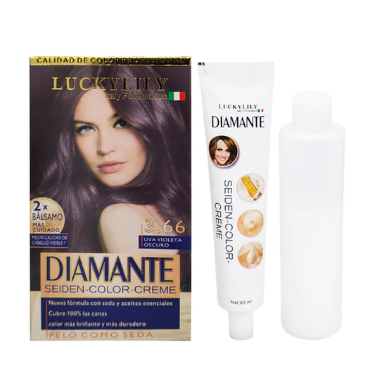 Tinte para el Cabello DIAMANTE  #3.66 Uva Violeta Oscuro