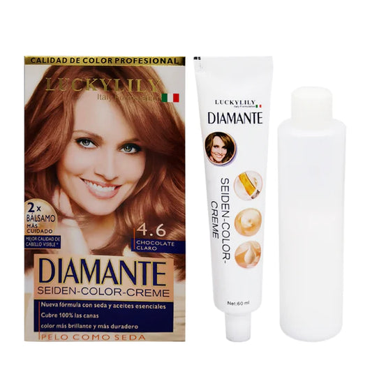 Tinte para el Cabello DIAMANTE #4.6 Chocolate Claro