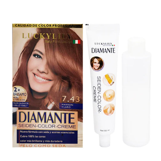 Tinte para el Cabello DIAMANTE #7.43 Marron Claro