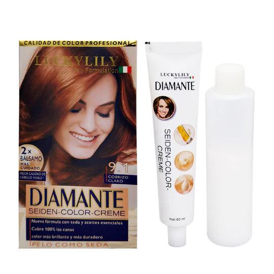 Tinte para el Cabello DIAMANTE #9.1 Cobrizo Claro