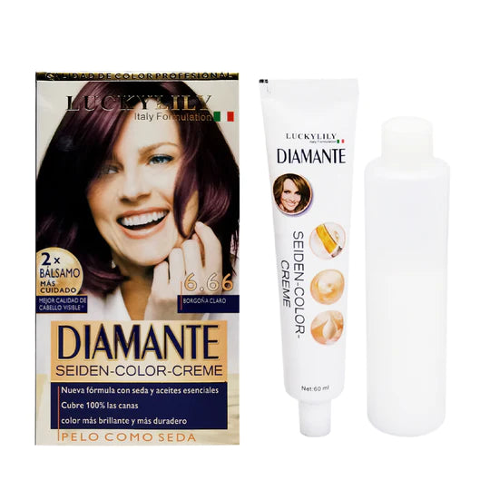 Tinte para el Cabello DIAMANTE #6.66 Borgoña Claro