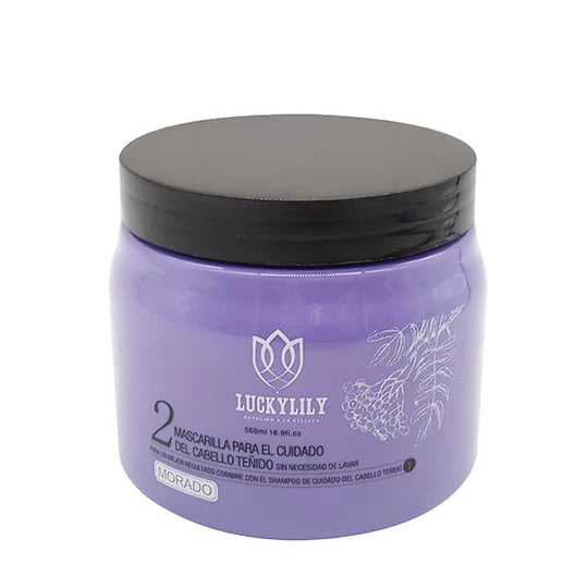 Mascarilla para el Cuidado del Cabello Teñido - Morado Paso 2 (12pz)
