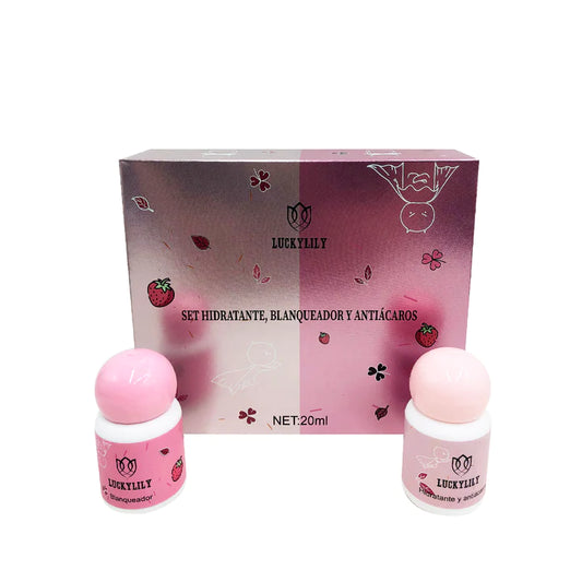 Set hidratante, blanqueador y antiácaros 20ml