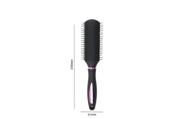 Cepillo Rectangular  Negro con Detalles  Metálicos