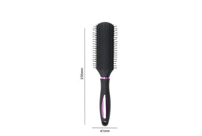 Cepillo Rectangular  Negro con Detalles  Metálicos