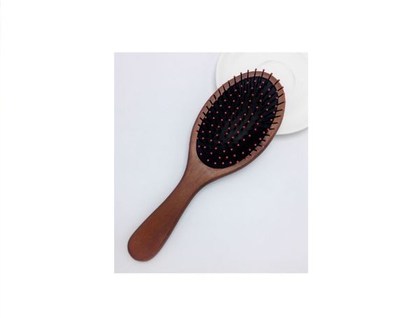 Cepillo Ovalado de Madera Oscura